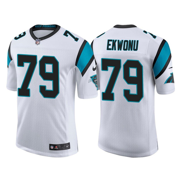 Men's Carolina Panthers #79 Ikem Ekwonu 2022 White Stitched Jersey